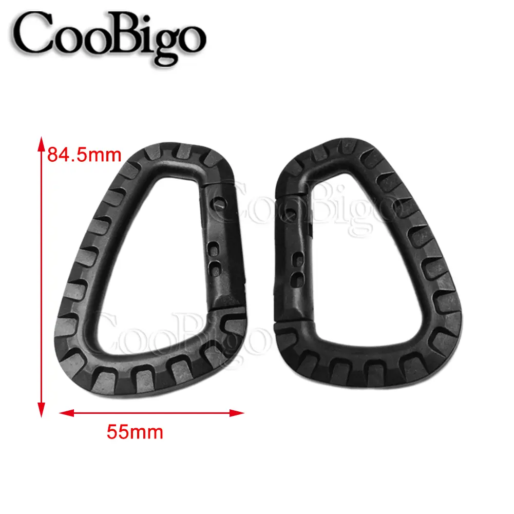 1pcs Plastic Carabiner Snap Clip Hook D-ring Buckle Keychain Webbing Outdoor Molle Tactical Backpack Strap DIY Accessories