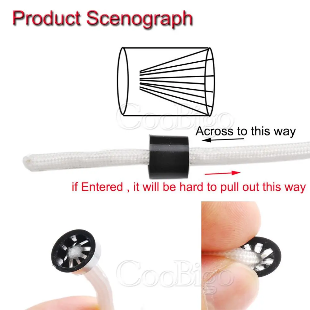 50pcs Plastic Wristbands Closure Cord Lock Toggle Clip Stopper Lanyard Rope Masks Elastic Party DIY Accessories