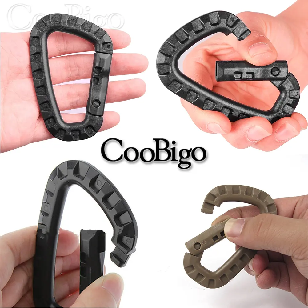 1pcs Plastic Carabiner Snap Clip Hook D-ring Buckle Keychain Webbing Outdoor Molle Tactical Backpack Strap DIY Accessories