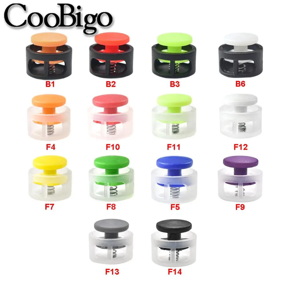Plastic Cord Lock Stopper Transparent Spring Toggle Clip Hat Clothes Shoelace Clamp Backpack Lanyard DIY Craft Accessories 10pcs