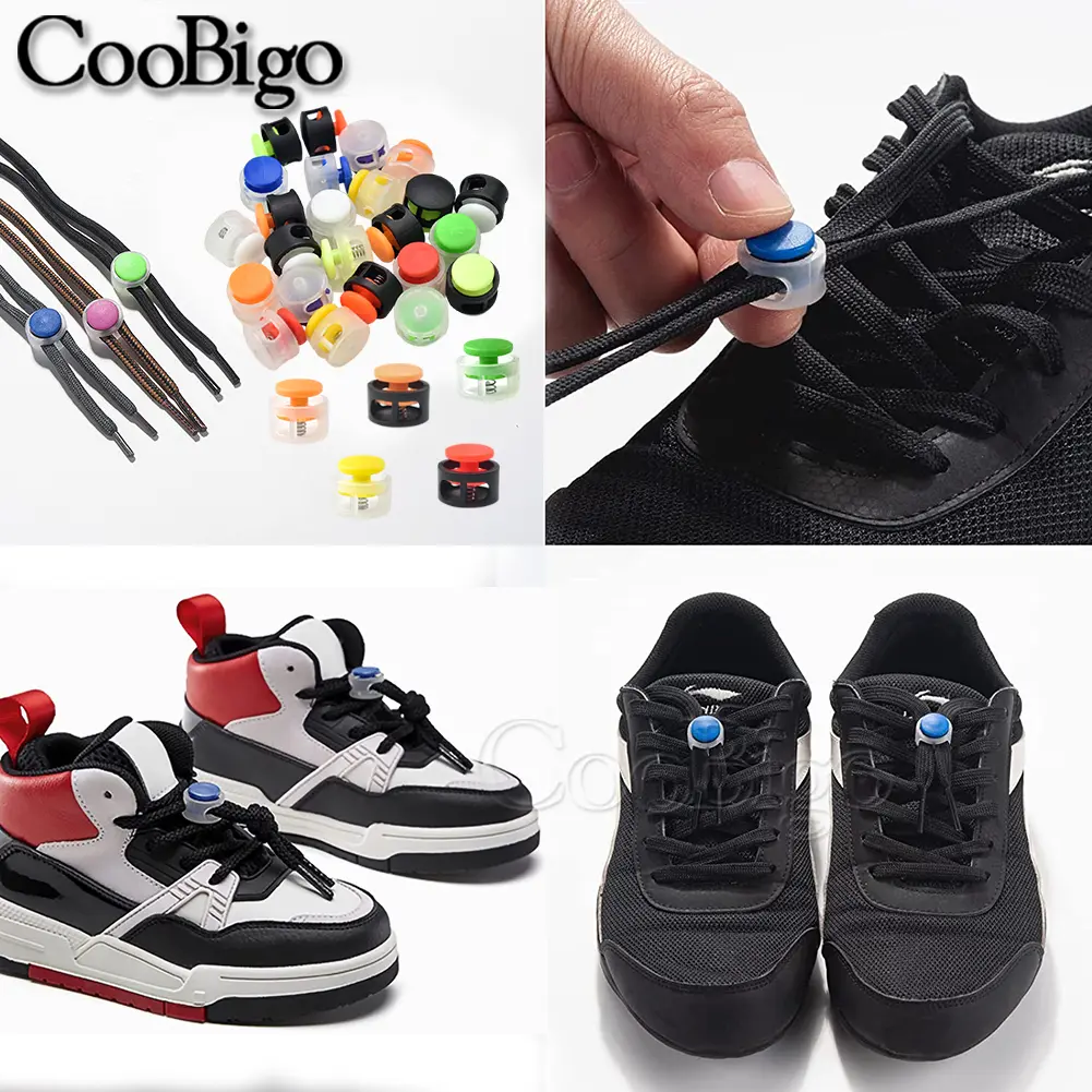 Plastic Cord Lock Stopper Transparent Spring Toggle Clip Hat Clothes Shoelace Clamp Backpack Lanyard DIY Craft Accessories 10pcs