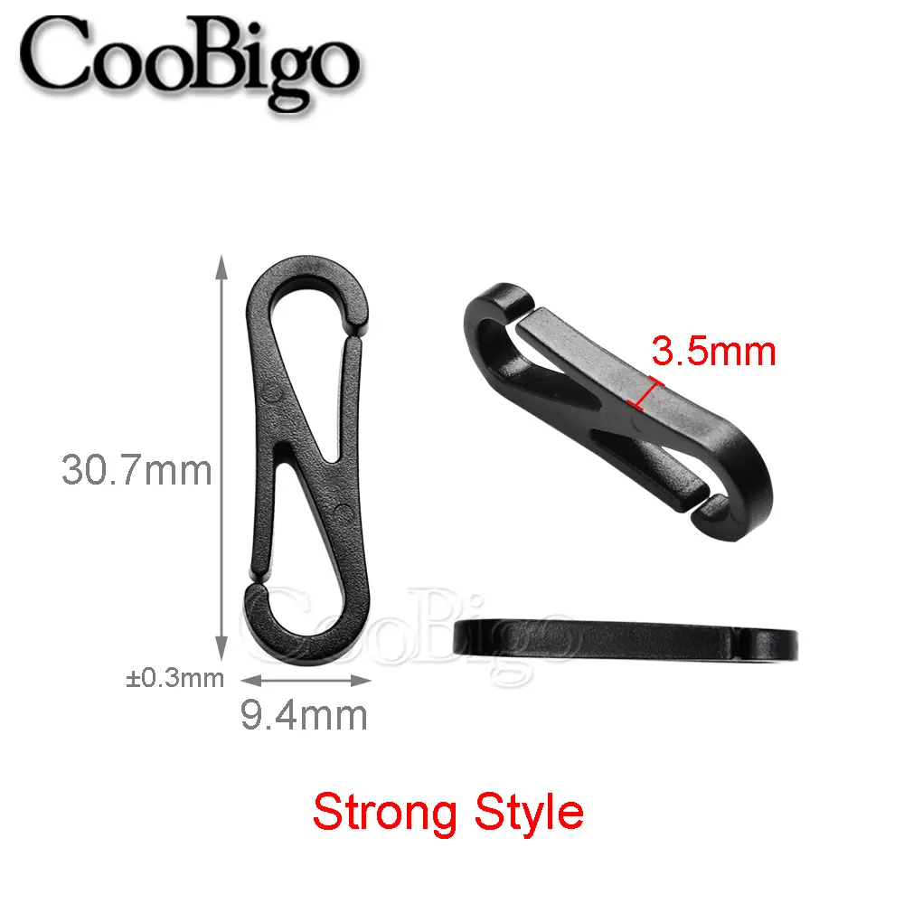 50pcs Lanyard Hook Spring Backpack Clasp Keychain Buckle Outdoor Cap Rope Fastener Buckles Glasses Holder Strap Loop Accessories
