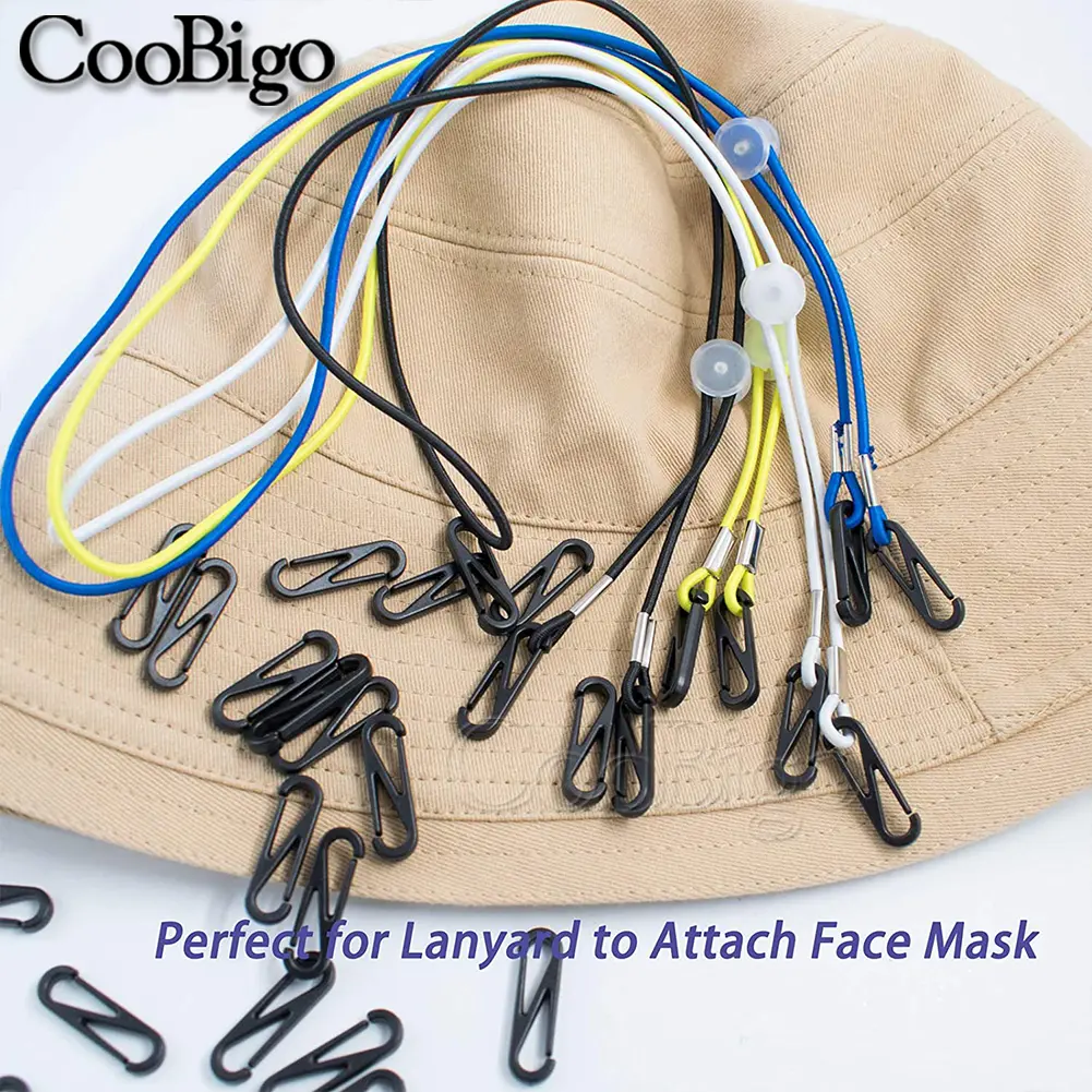 50pcs Lanyard Hook Spring Backpack Clasp Keychain Buckle Outdoor Cap Rope Fastener Buckles Glasses Holder Strap Loop Accessories