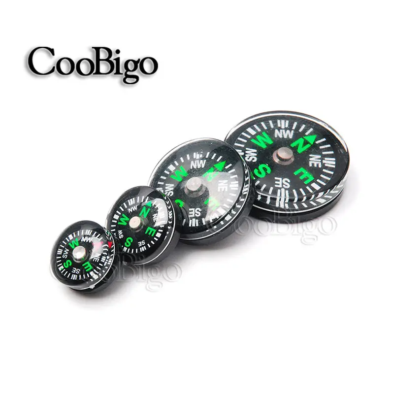 Mini Compass Portable Navigation Guide North Decor Backpack Paracord Bracelet Watch Accessories Survival Pocket Tools 10pcs