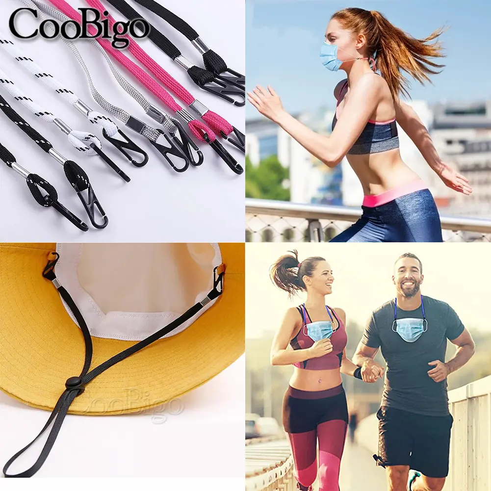 50pcs Lanyard Hook Spring Backpack Clasp Keychain Buckle Outdoor Cap Rope Fastener Buckles Glasses Holder Strap Loop Accessories