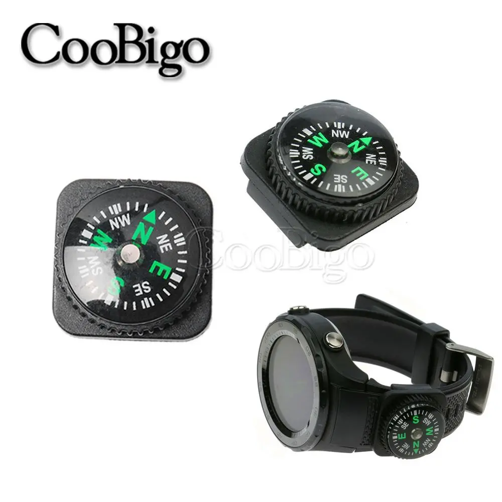 Mini Compass Portable Navigation Guide North Decor Backpack Paracord Bracelet Watch Accessories Survival Pocket Tools 10pcs