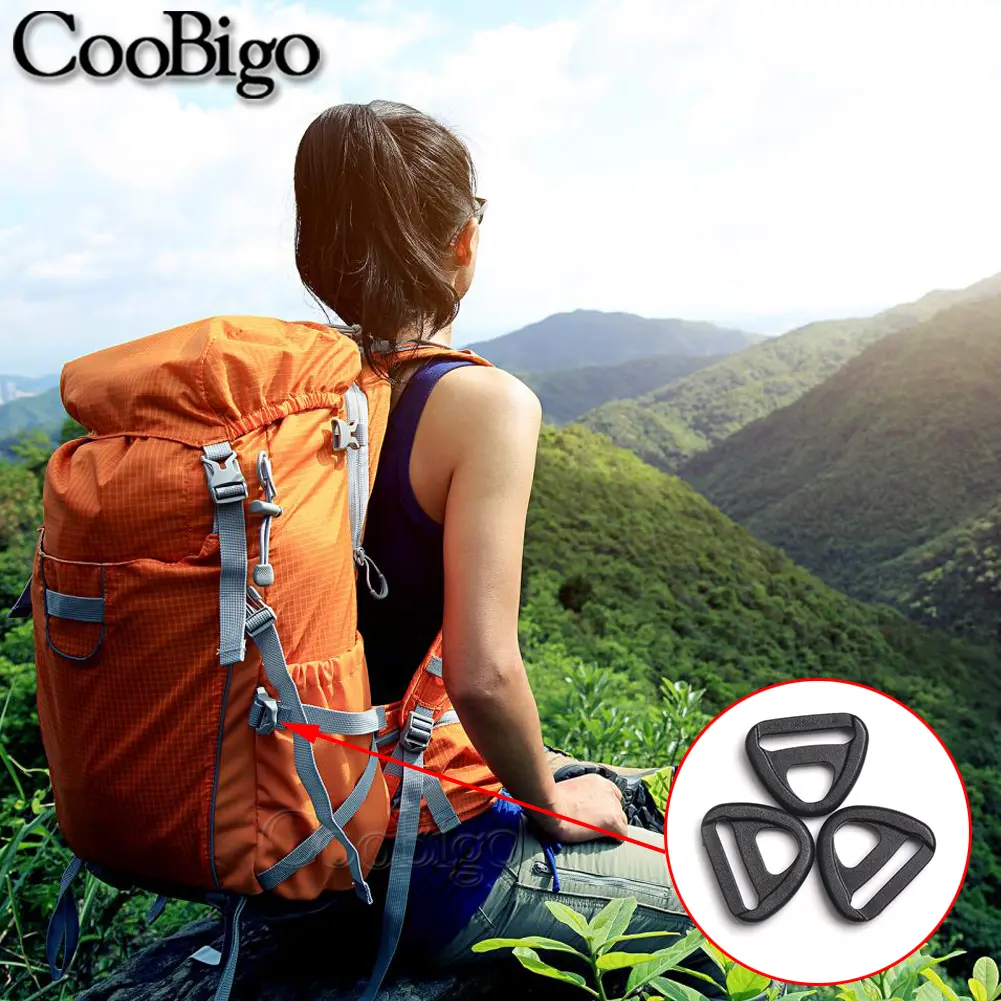 20pcs Plastic D Ring Loop Buckle Swivel Clip Outdoor Backpack Bag Tactical Belt Webbing Strap Accessory 20mm 25mm 32mm 38mm 50mm
