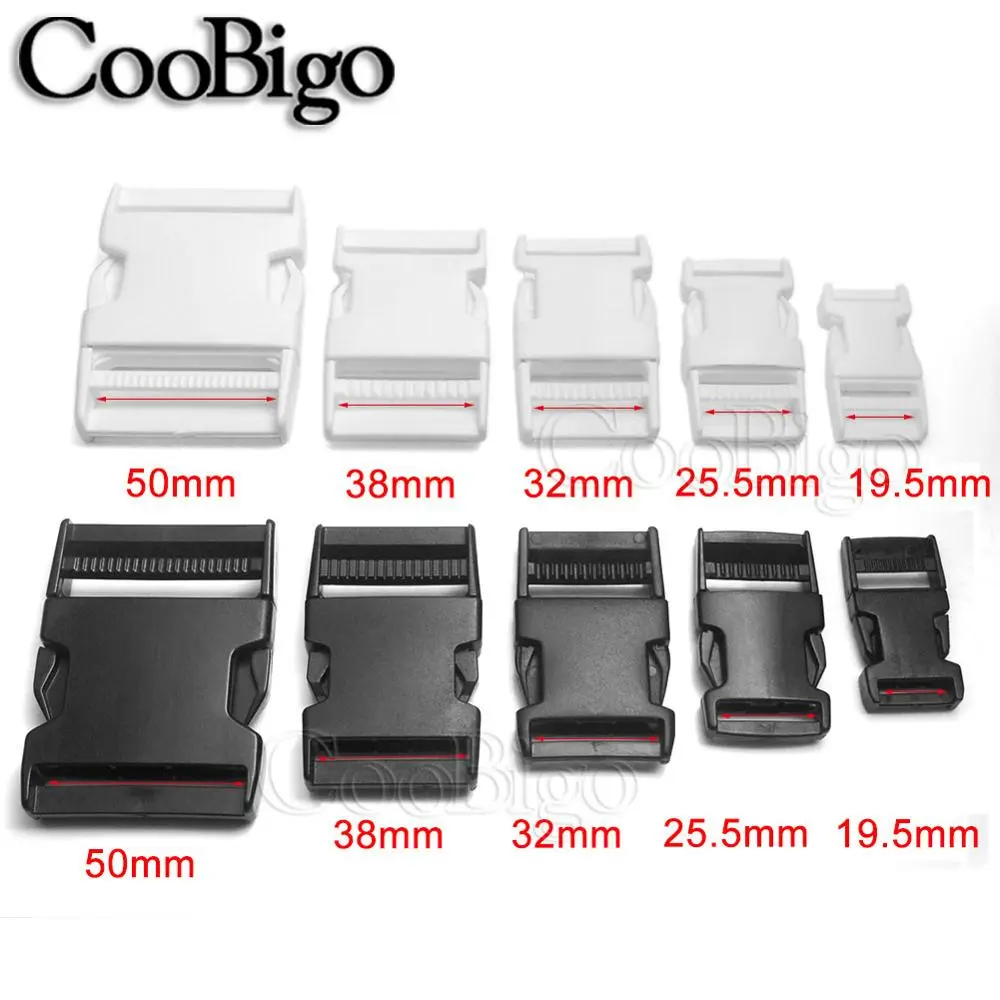 5pcs Plastic Webbing Buckle Side Release Buckles Adjustable Paracord Bracelet Pets Collar Belt Outdoor Backpack Strap Accessory