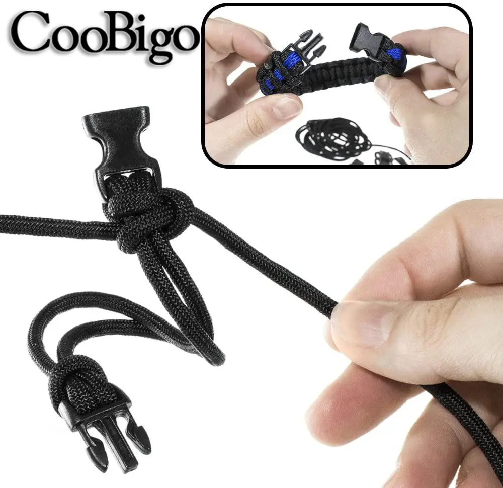10mm Mini Side Release Buckles for Paracord Bracelet Survival Wristband Outdoor Backpack Strap Webbing Accessories Plastic 12pcs