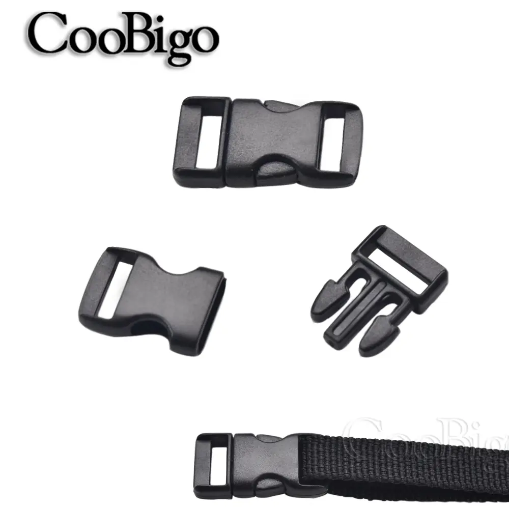 25pcs 12mm Plastic Quick Side Release Buckle Paracord Bracelet Dog Collar Strap Webbing Outdoor Backpack DIY Accessory Colorful