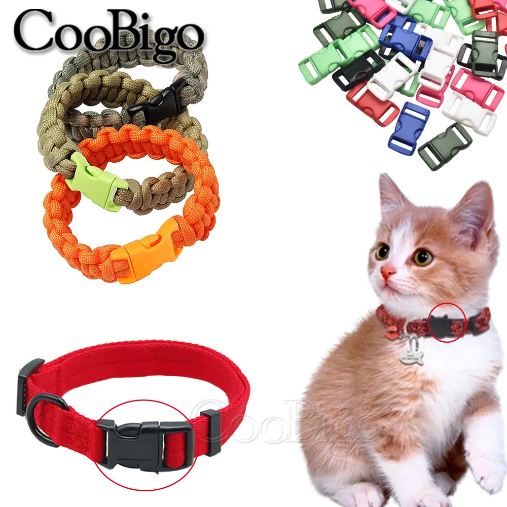 25pcs 12mm Plastic Quick Side Release Buckle Paracord Bracelet Dog Collar Strap Webbing Outdoor Backpack DIY Accessory Colorful