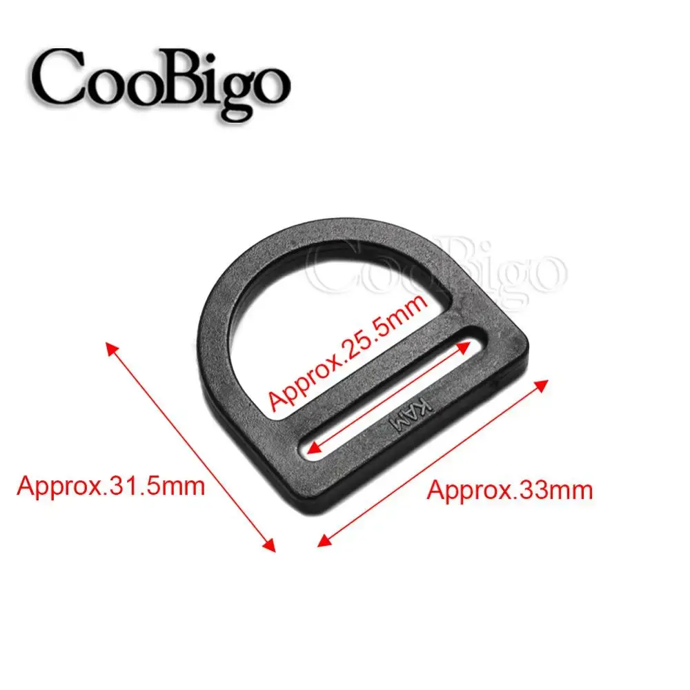 10pcs D Ring Slider Buckle Adjustable Clasp Belt Strap Webbing Dog Collar Outdoor Backpack Luggage DIY Craft Accessories Plastic