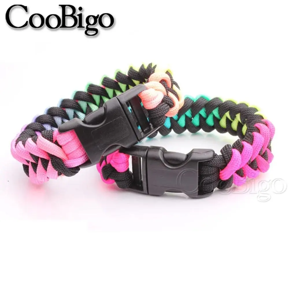 3mm Light Rainbow Paracord Parachute Cord Braided Rope 1 Core DIY Survival Bracelet Keychain Outdoor Camping Tent Lanyard Parts