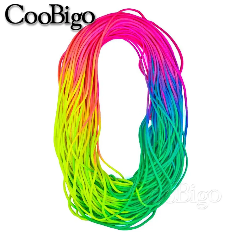 10ft-328ft Rainbow Parachute Cord Paracord Rope for DIY Survival Bracelet Outdoor Camping Tent Lanyard 1 Strand Core Dia.3mm