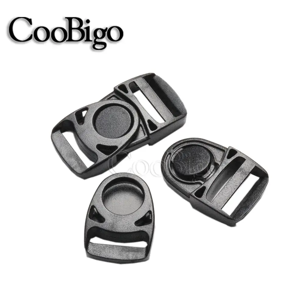 5pcs Plastic Side Release Center Buckles Swivel Paracod Bracelet Clip Outdoor Backpack Belt Luggage Webbing 20mm 25mm 32mm 38mm