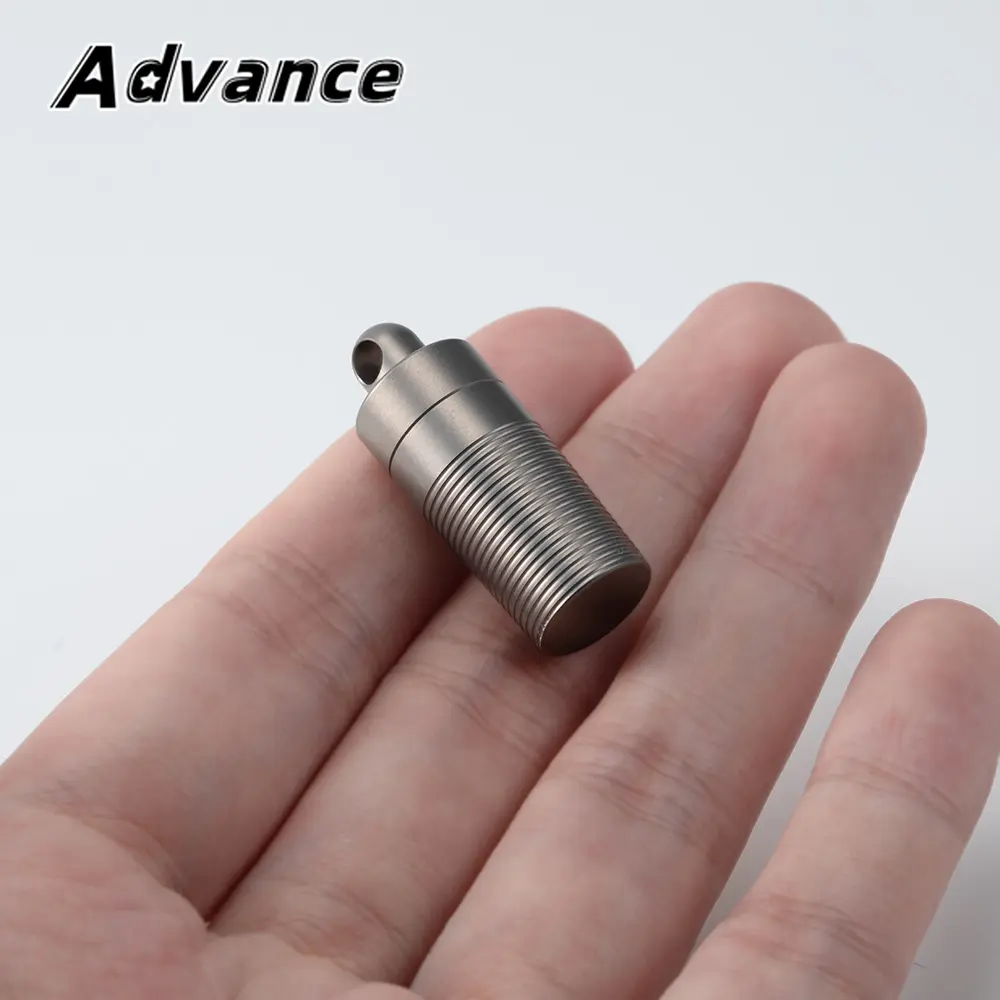 S/M/L Small Storage Bottle Portable Box Waterproof Titanium Bottle Outdoor Tool EDC
