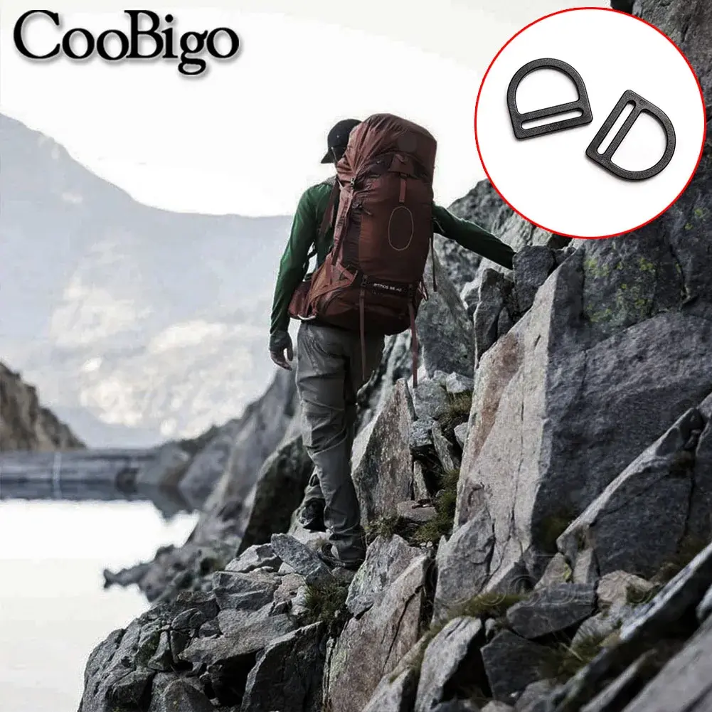 10pcs D Ring Slider Buckle Adjustable Clasp Belt Strap Webbing Dog Collar Outdoor Backpack Luggage DIY Craft Accessories Plastic