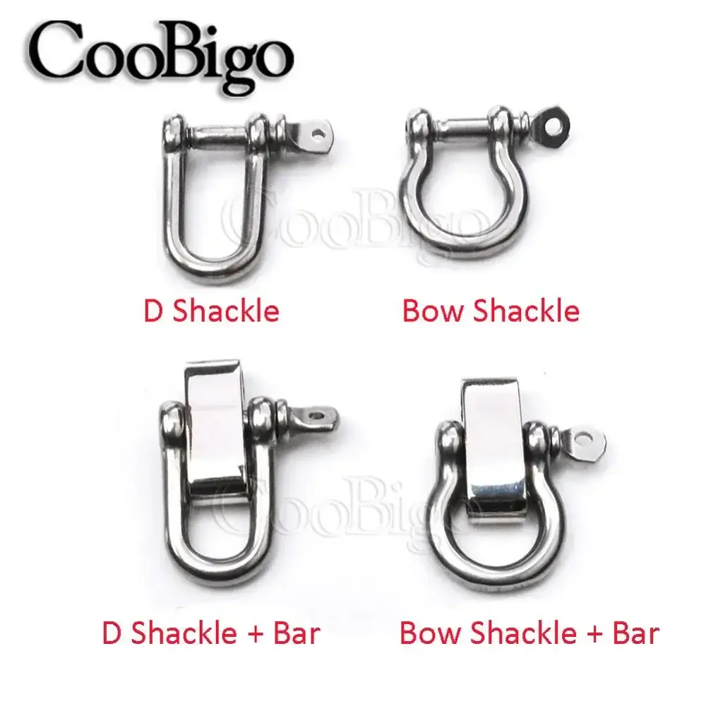 5pcs Paracord Bracelet D Bow Shackle Buckles Parachute Cord Adjustable Clasp Outdoor Travel Kits DIY Hardware Stainless Steel