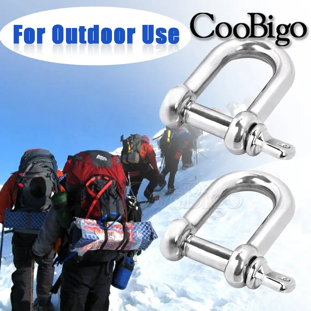 5pcs Paracord Bracelet D Bow Shackle Buckles Parachute Cord Adjustable Clasp Outdoor Travel Kits DIY Hardware Stainless Steel