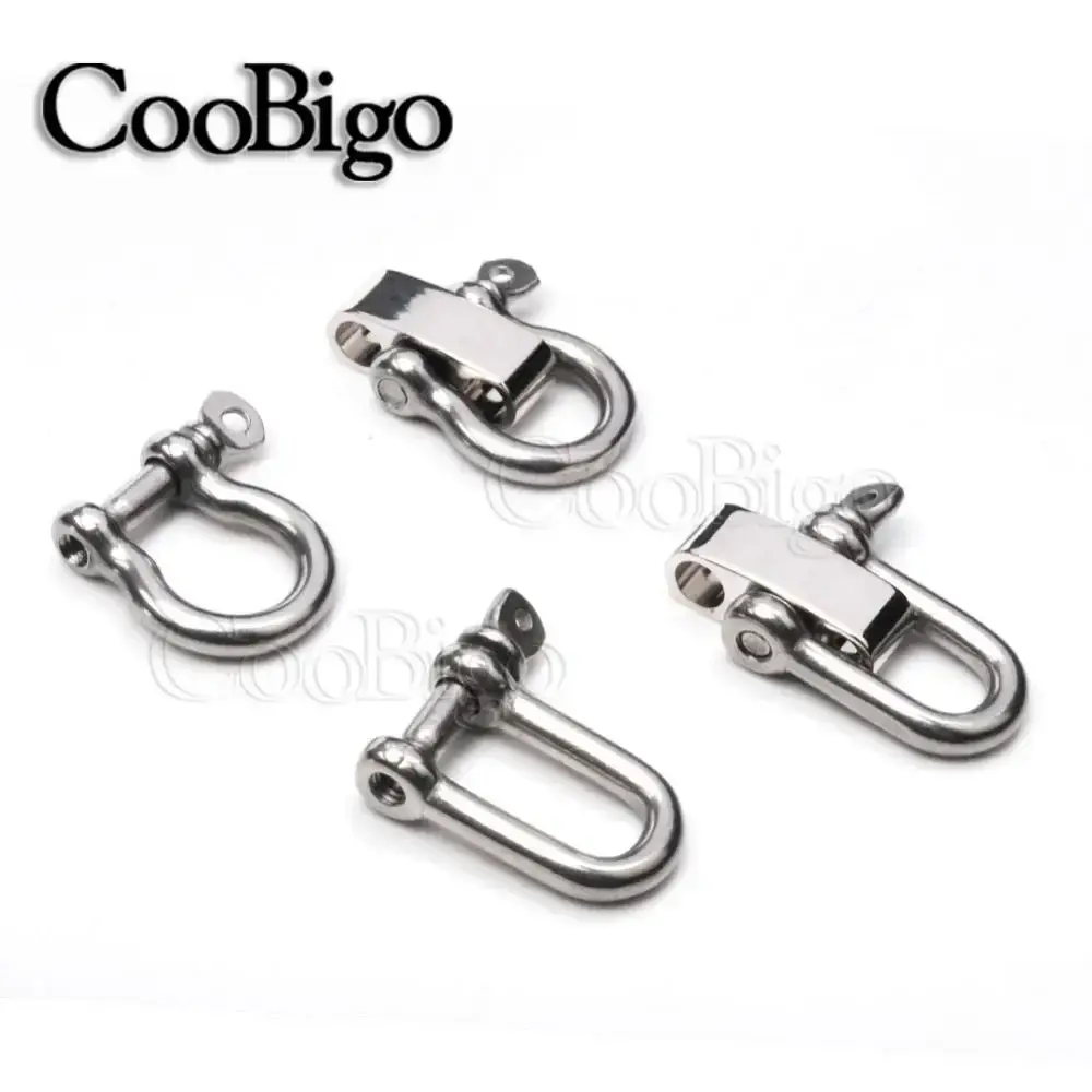 5pcs Paracord Bracelet D Bow Shackle Buckles Parachute Cord Adjustable Clasp Outdoor Travel Kits DIY Hardware Stainless Steel