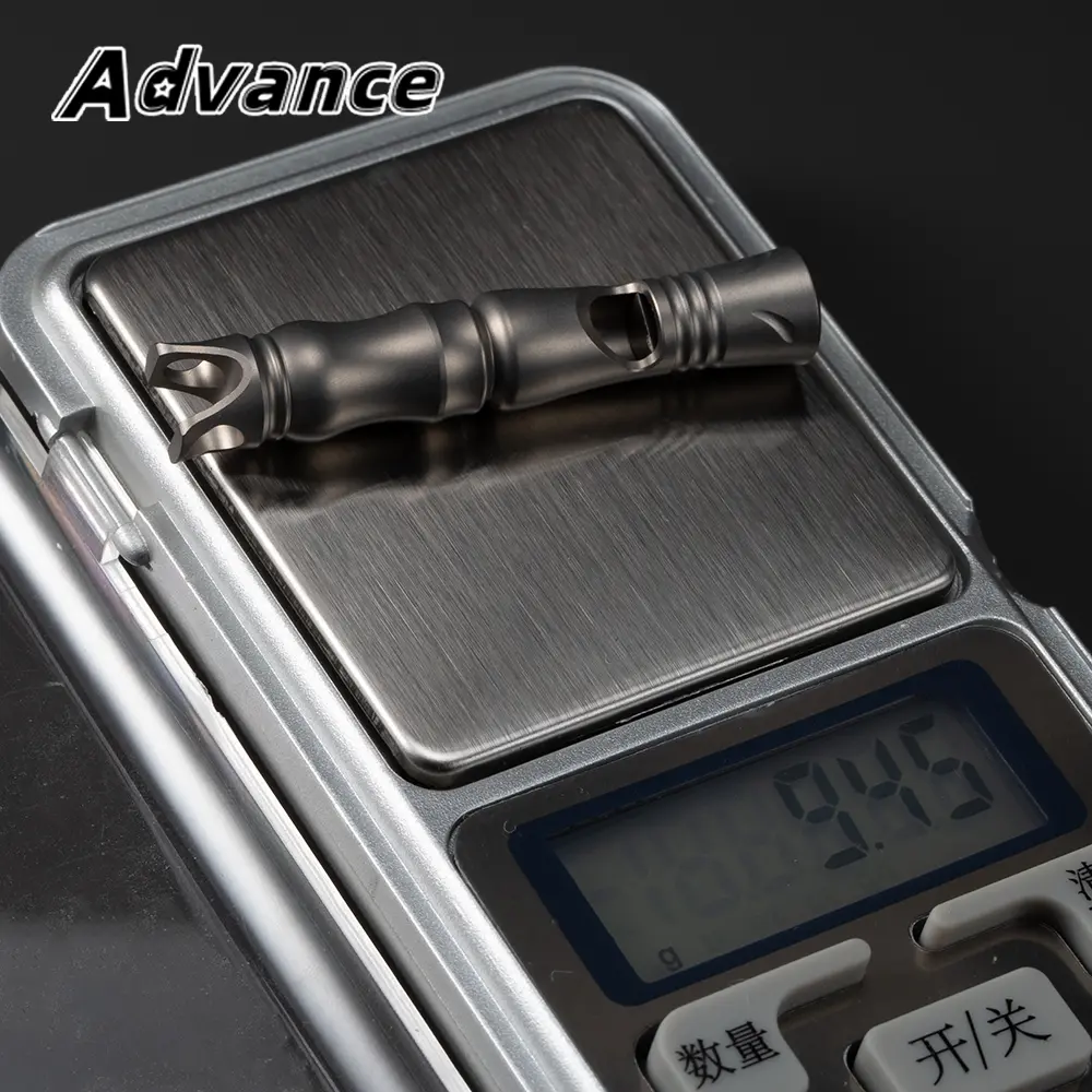 1pc Whistle Keychain Pendant Accessories Portable EDC Titanium Outdoor Tool
