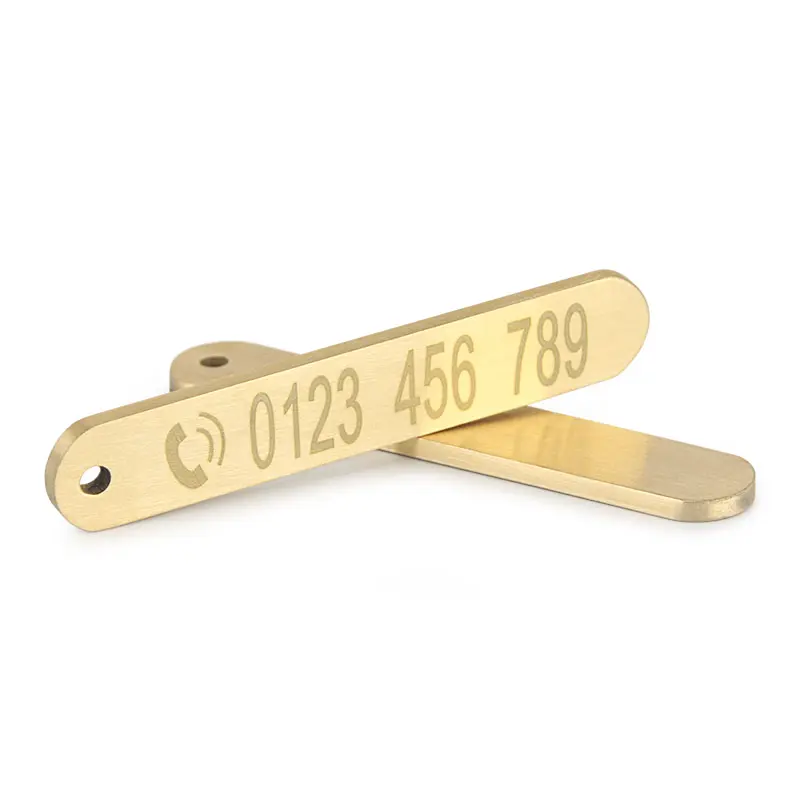 Custom Phone Brass Key Ring Personalized Tag Name Pendants Copper Keychains Paracord Rope DIY Accessories