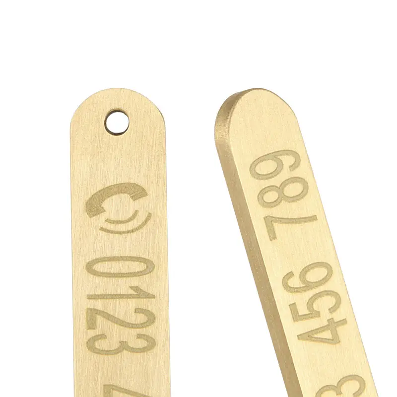 Custom Phone Brass Key Ring Personalized Tag Name Pendants Copper Keychains Paracord Rope DIY Accessories