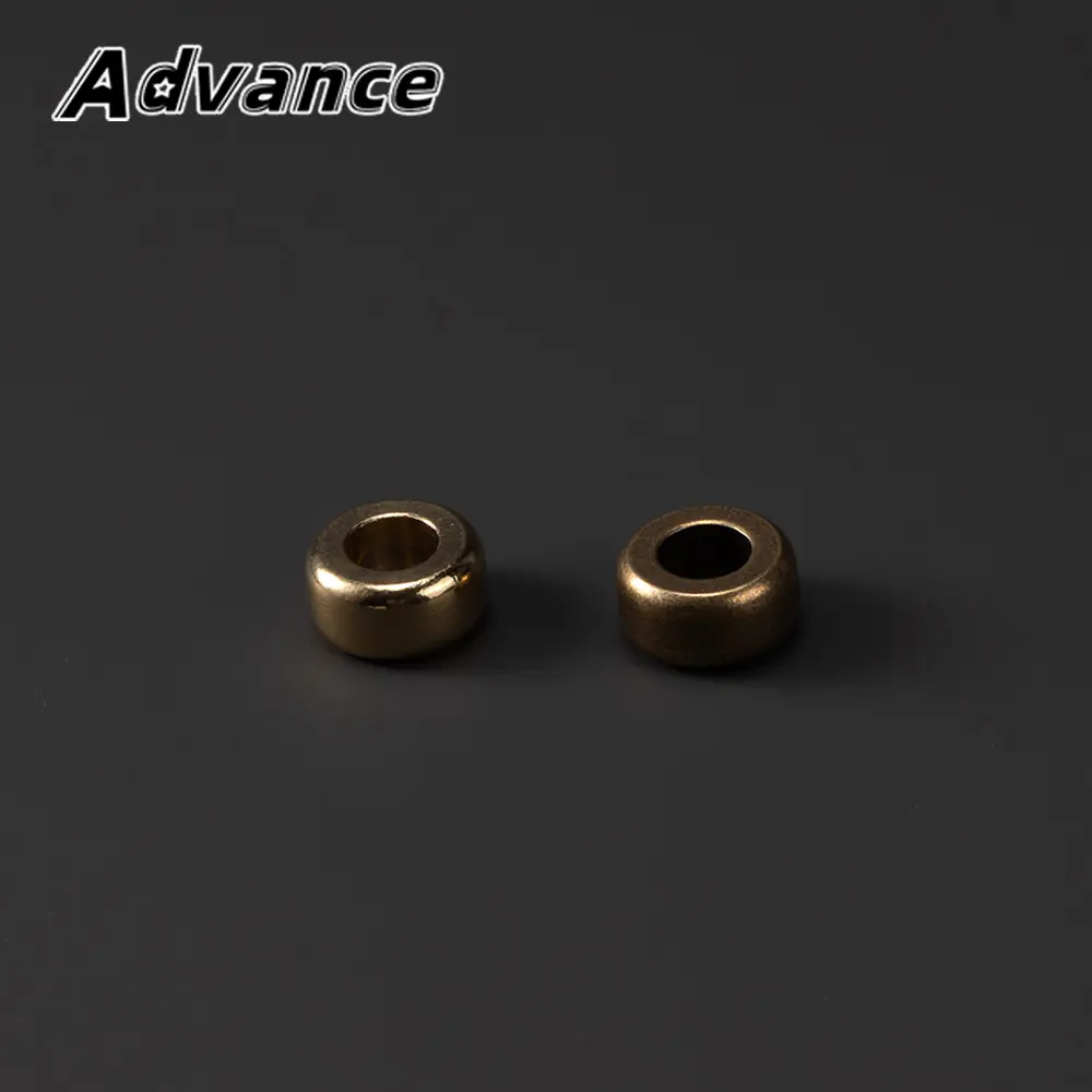 10pcs Beads Paracord Keychain DIY Accessories Brass Round Bead Keyring Accessories
