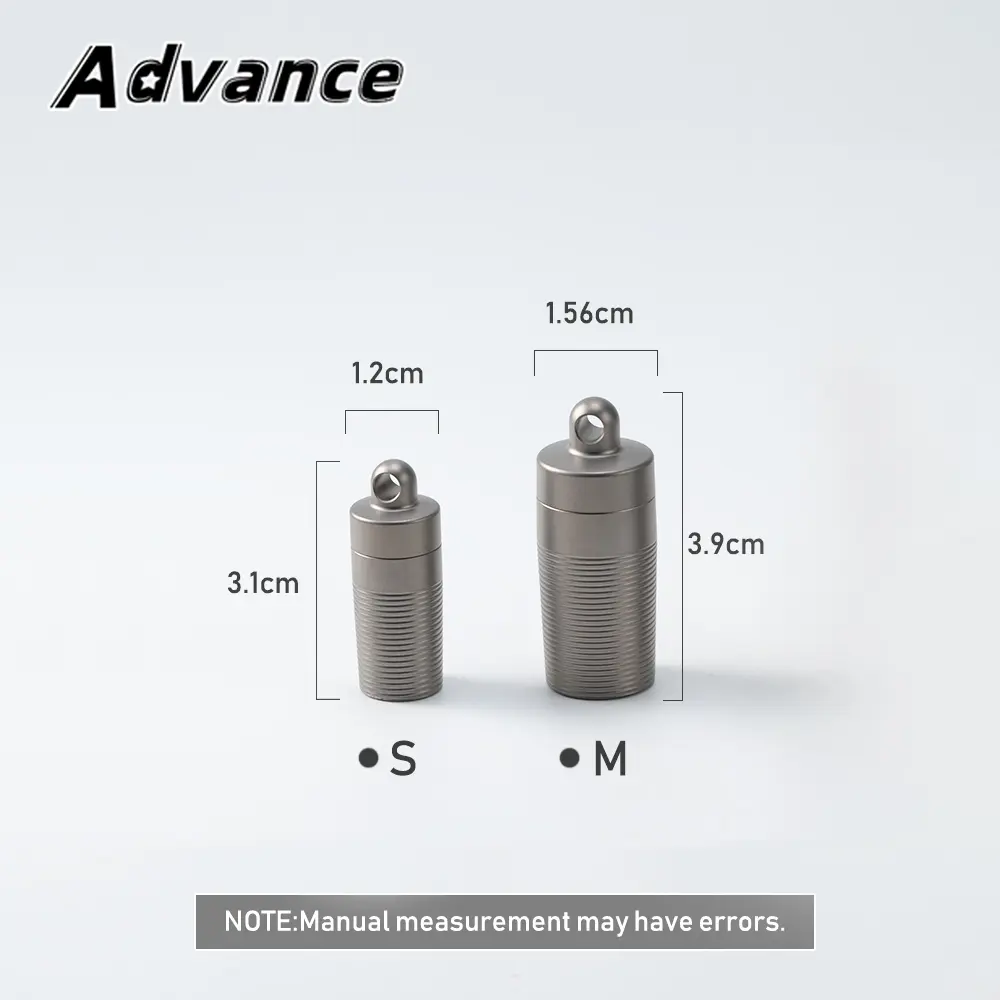 Small Storage Box Portable Waterproof Titanium Bottle Outdoor Tool EDC