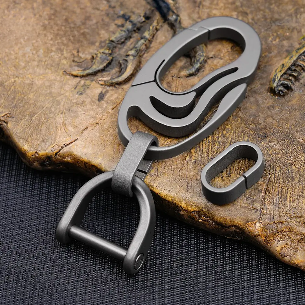 DIY Keychain Accessories Buckle Outdoor EDC Key Ring Titanium Outdoor Tool