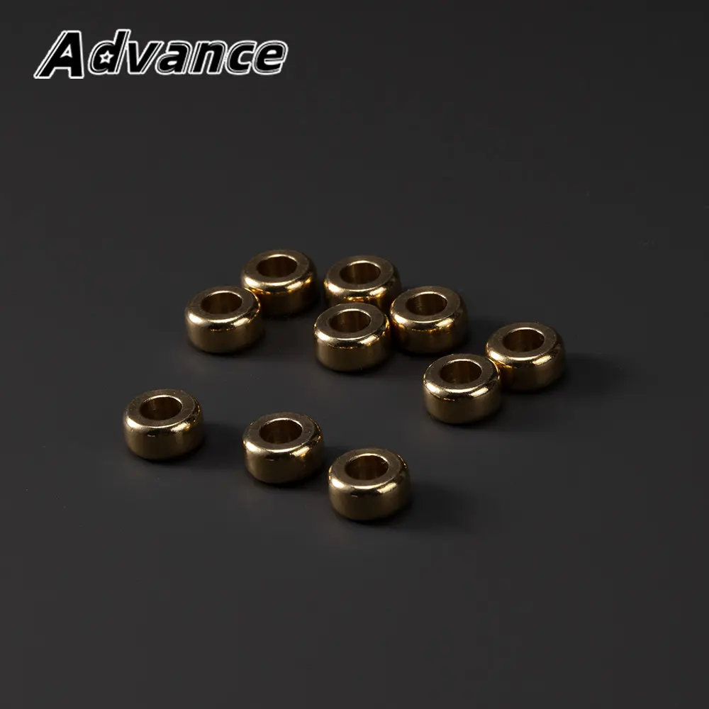 10pcs Beads Paracord Keychain DIY Accessories Brass Round Bead Keyring Accessories