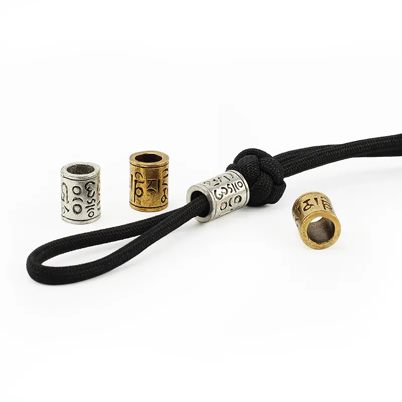 5pcs/lot Alloy Knife Beads Paracord Umbrella Rope Cord Outdoor Knife EDC Lanyard Gadgets Pendant