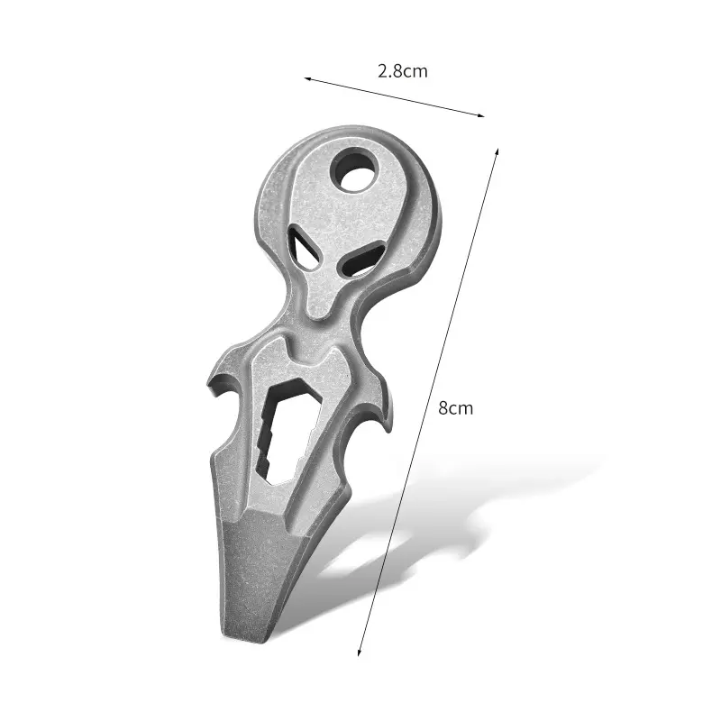 Bottle Opener Wrench Multi-functional Titanium Outdoor Small Tool Keychain Pendant Accessory