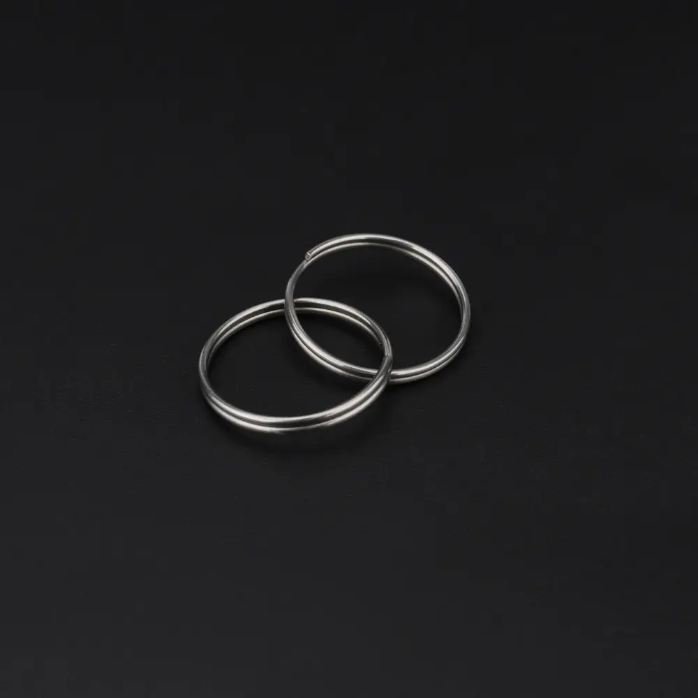 2pcs Titanium Ring 20mm Keyring EDC Outdoor Tool Titanium Linear Key Ring