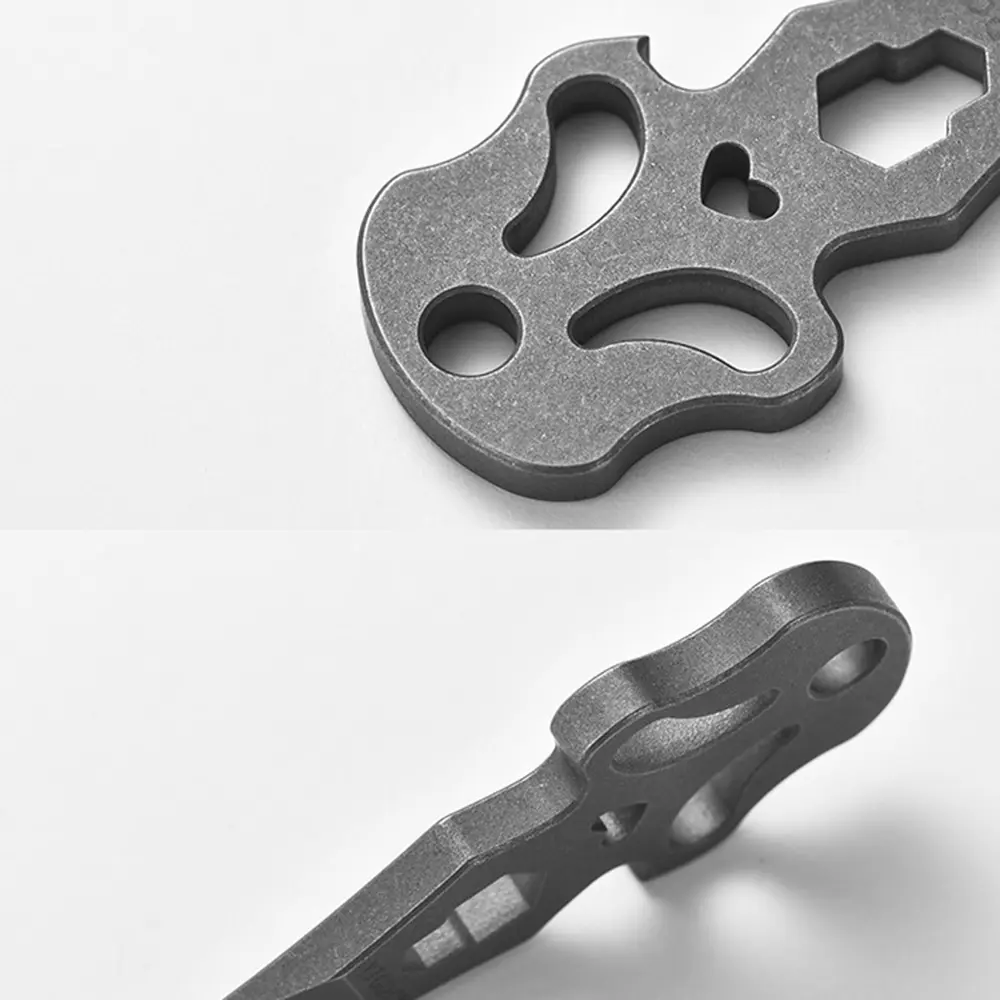 Portable TC4 Titanium Multi-function Bottle Opener Wrench Keychain Pendant Accessories Outdoor EDC Tool
