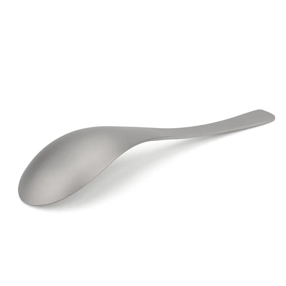 Short Handle Small Titanium Alloy Spoon Picnic Utensil Outdoor Camping Food Scoop