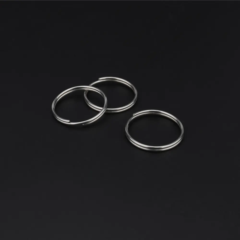 2pcs Titanium Ring 20mm Keyring EDC Outdoor Tool Titanium Linear Key Ring