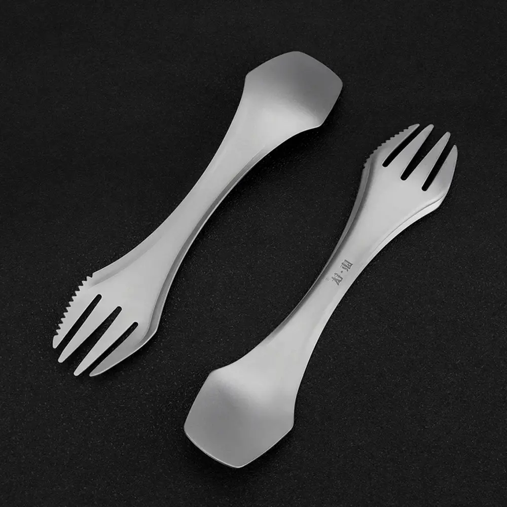 Titanium Alloy Knife Fork Spoon Tableware Ultra-light Portable Tableware Outdoor Camping Multi Tool