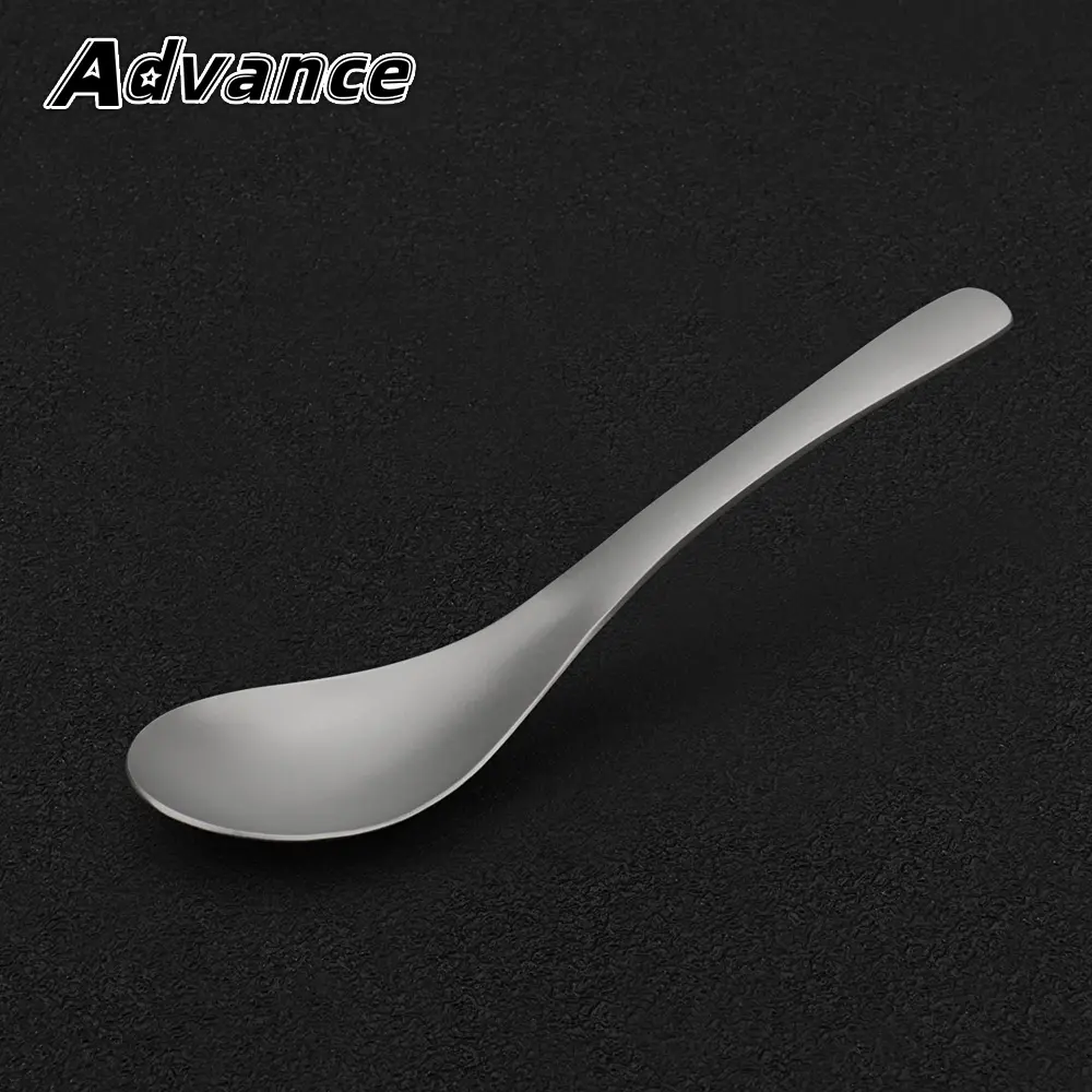 Short Handle Small Titanium Alloy Spoon Picnic Utensil Outdoor Camping Food Scoop