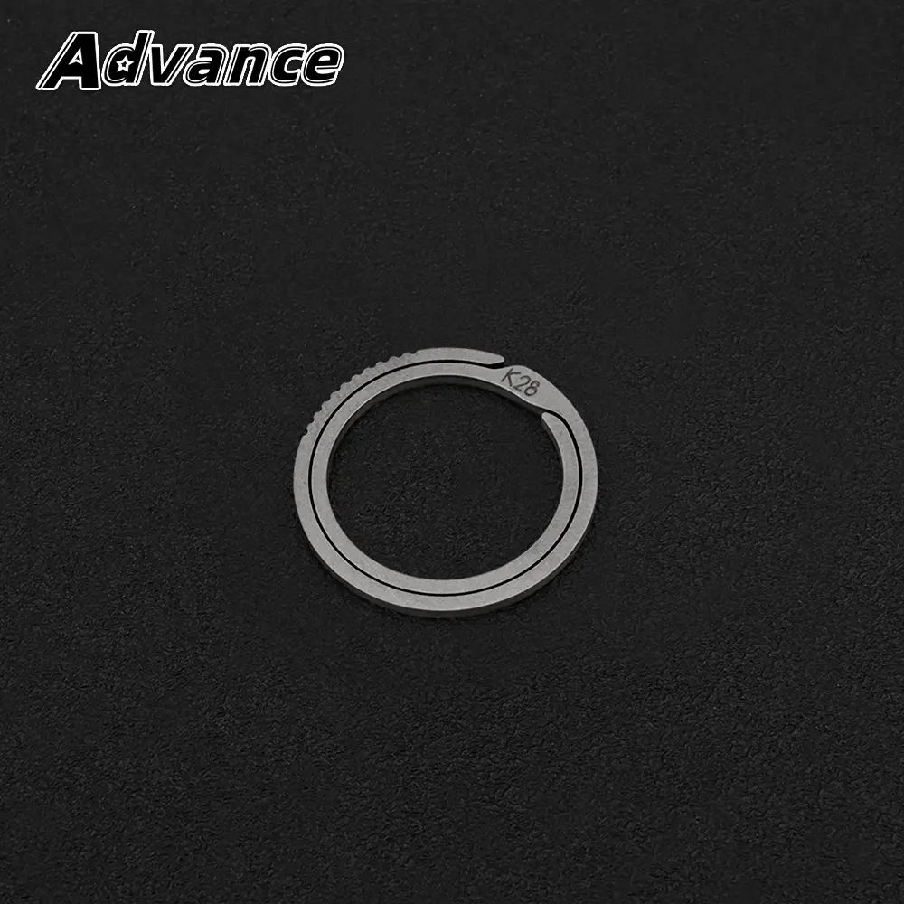 Thin 1.5mm Titanium Alloy Ring Keychain EDC Tool DIY Multifunctional Outdoor Car Keychain