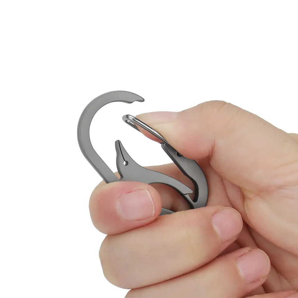 Bird Shape Titanium Alloy Buckle Multi-Tool Bottle Opener Outdoor EDC Keychain Accessories