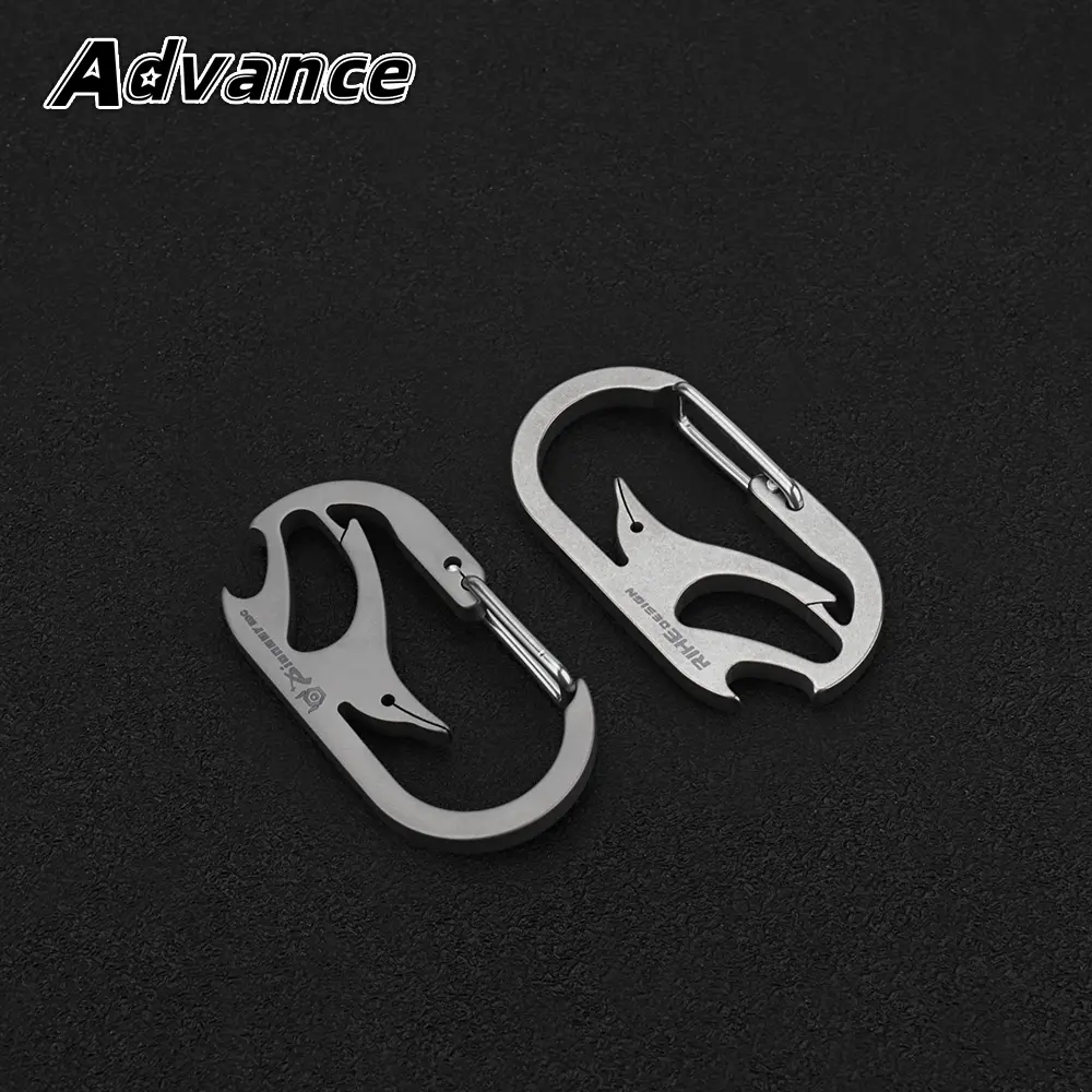 Bird Shape Titanium Alloy Buckle Multi-Tool Bottle Opener Outdoor EDC Keychain Accessories
