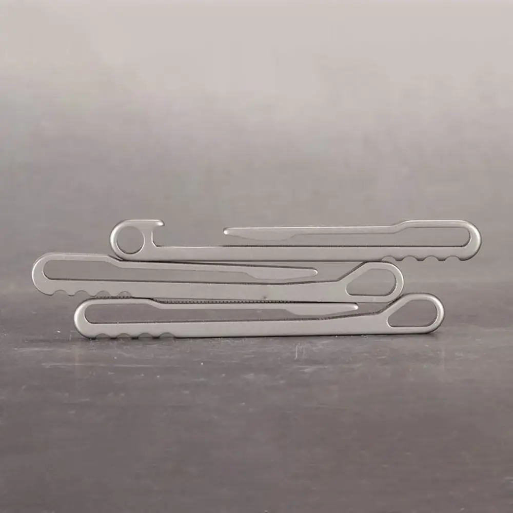 Ultra-light Titanium Alloy Flame Round Keyring Key Side Opening Connection Buckle Belt Clip Waist Buckle Durable Outdoor Tool