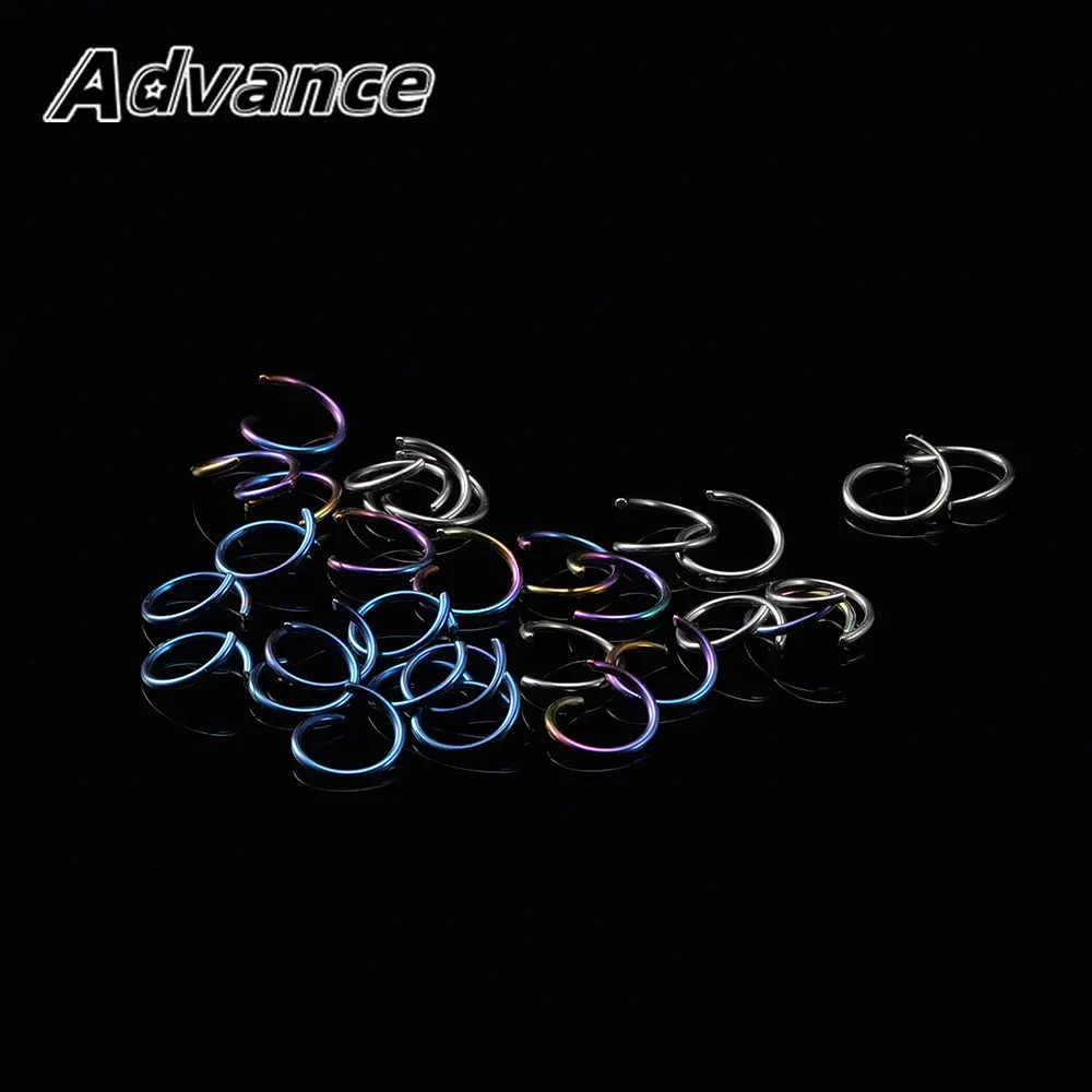 20pcs Open Style Ring Titanium Alloy Keyring Titanium Keychain Outdoor Tool Accessories