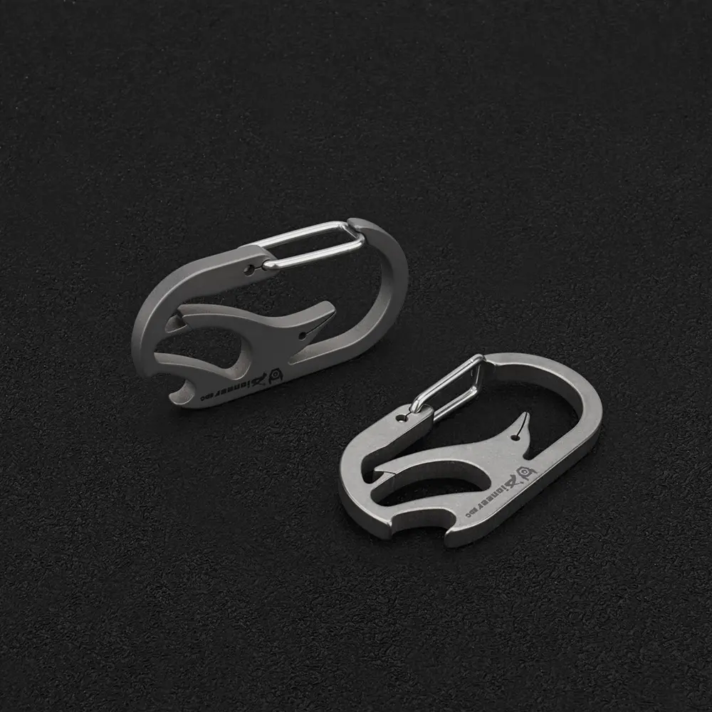 Bird Shape Titanium Alloy Buckle Multi-Tool Bottle Opener Outdoor EDC Keychain Accessories