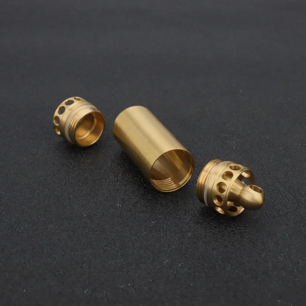 Small Brass Seal Waterproof Bottle EDC Tool For Camping Keychain Accessory