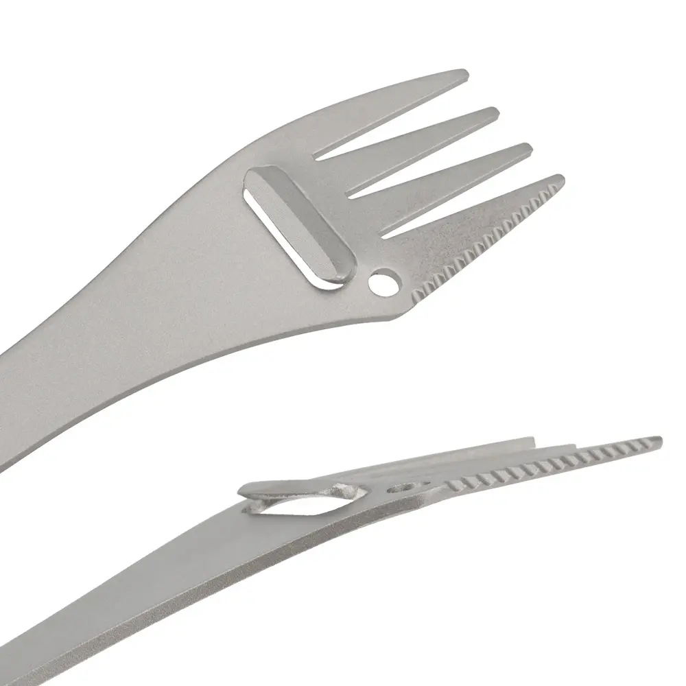 Titanium Alloy Picnic Cutlery Knife Fork Spoon Bottle Opener Outdoor Camping Ultralight Portable Multi Tools
