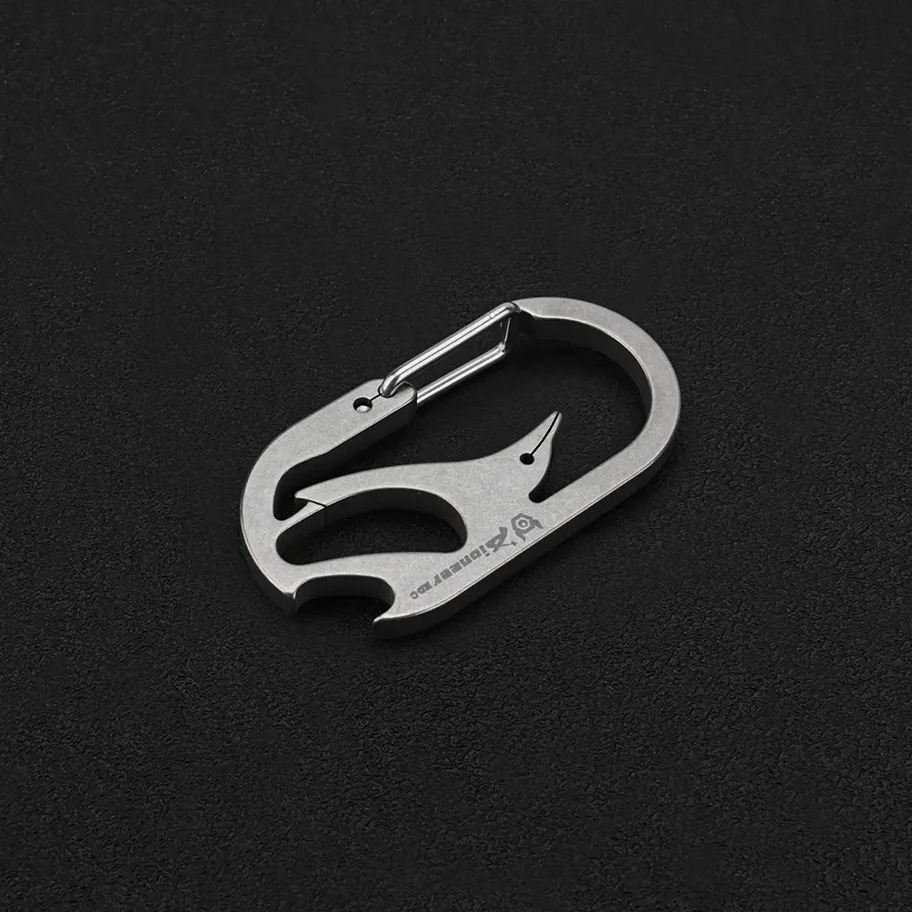 Bird Shape Titanium Alloy Buckle Multi-Tool Bottle Opener Outdoor EDC Keychain Accessories