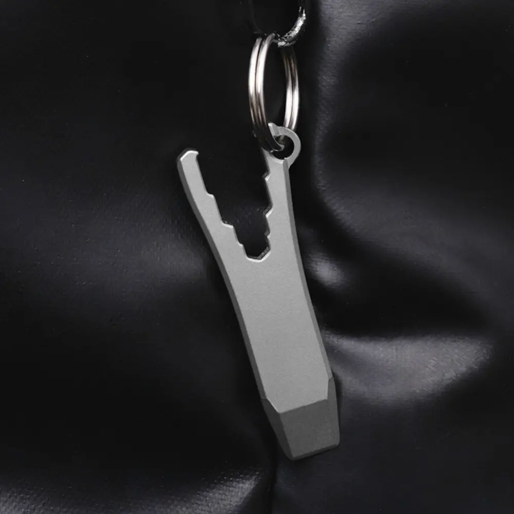 Titanium Alloy Mini Wrench Bottle Opener EDC Outdoor Small Tool Keyrchain Accessories