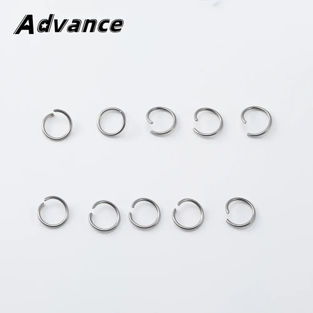 20pcs Open Style Ring Titanium Alloy Keyring Titanium Keychain Outdoor Tool Accessories